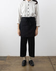 Hakui Short Waist Apron - Black - tortoise general store