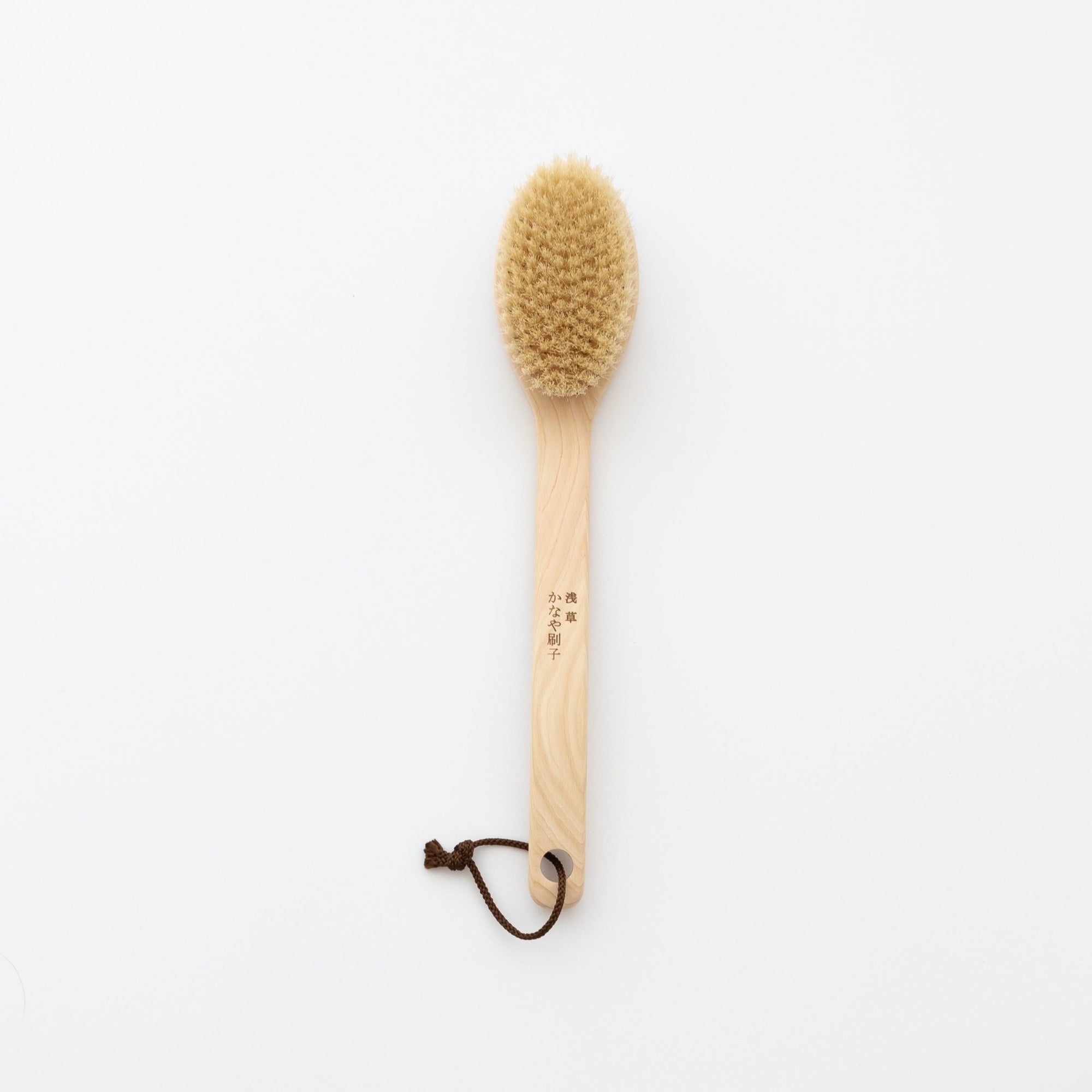 Hinoki Wood Handle Hog Hair Body Brush - tortoise general store