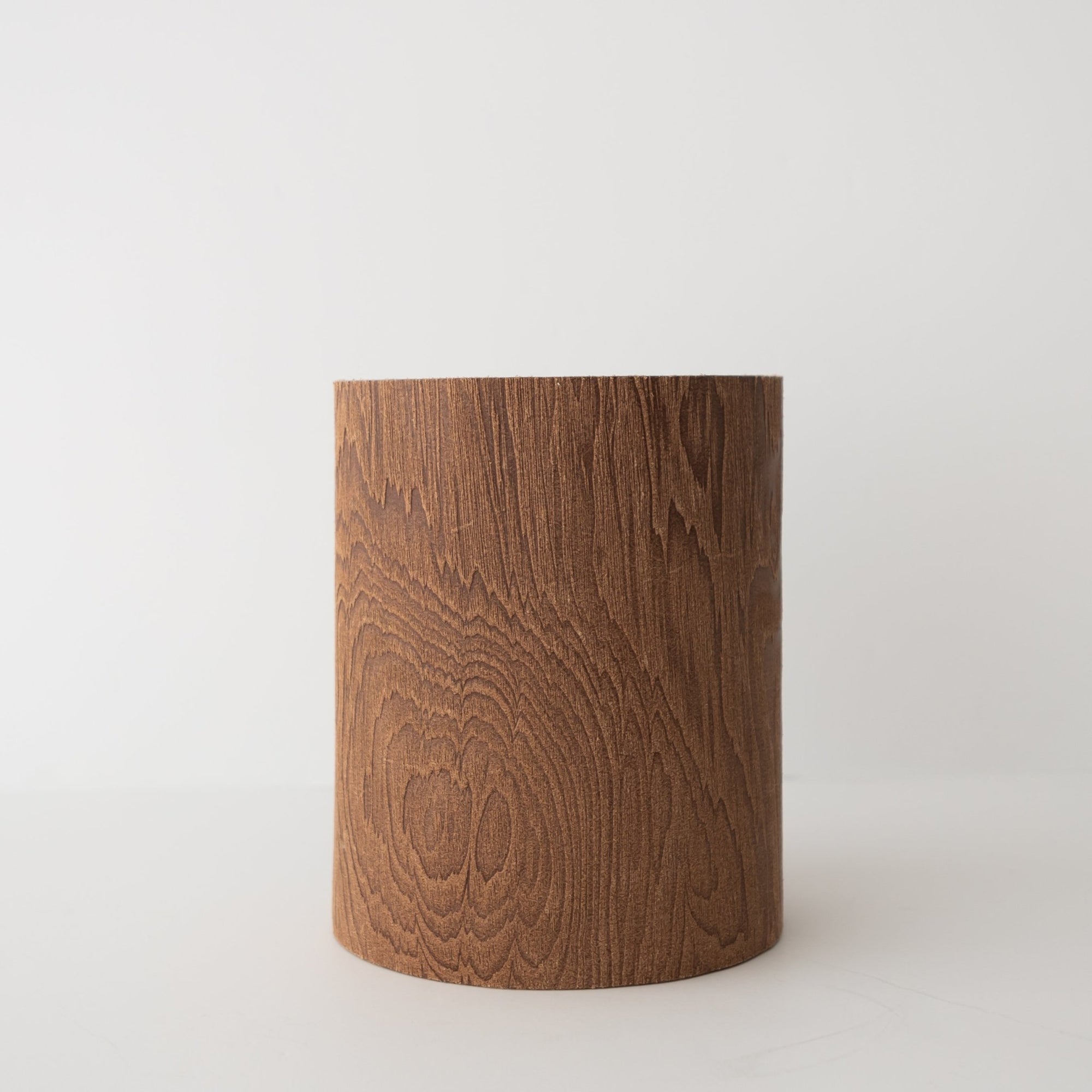 Irose &quot;Plywood&quot; Leather Trash Bin - tortoise general store