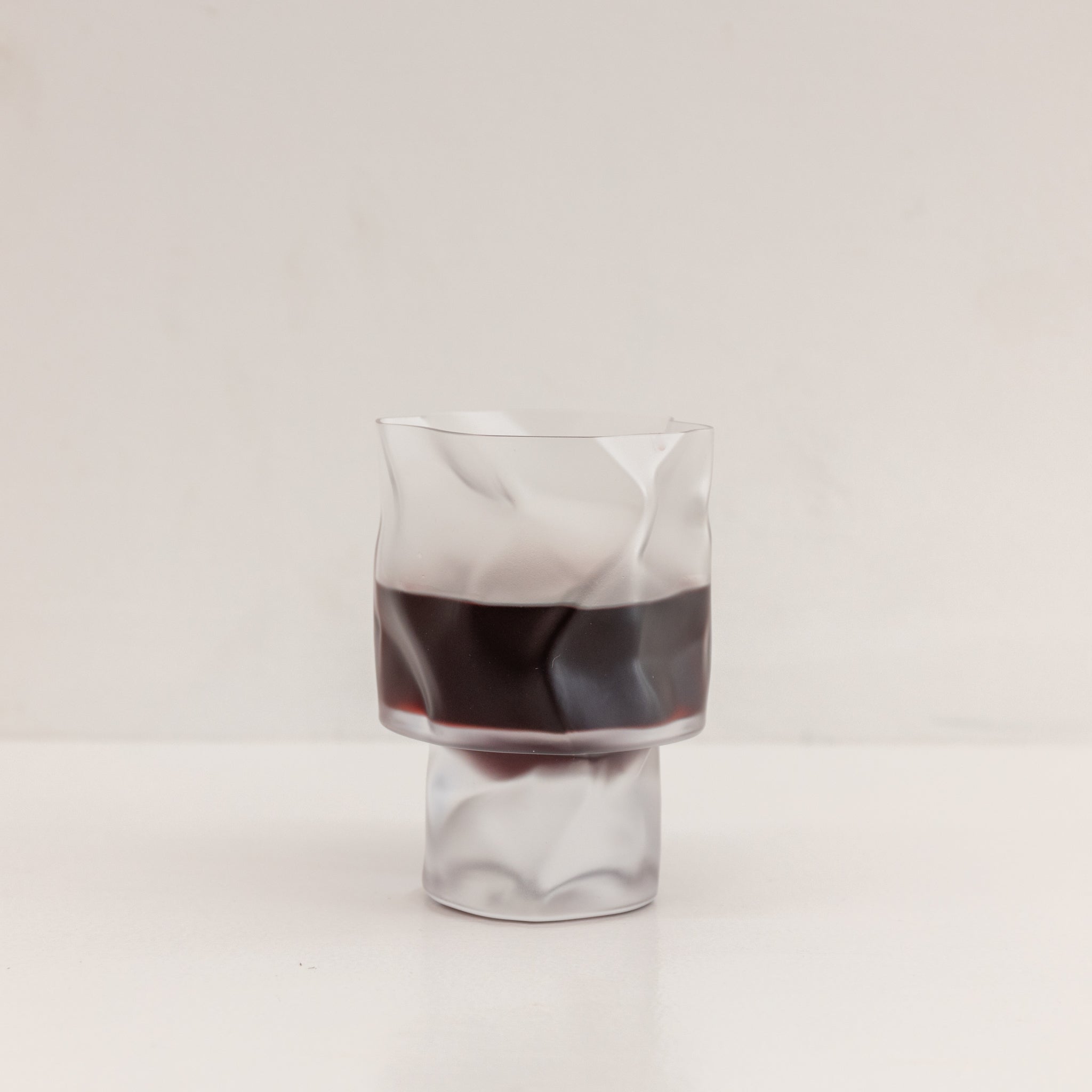Kimura Crumple Stemmed Glass - Frosted | Tortoise General Store