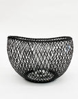 Kosuga Flower Basket Black - tortoise general store, hand woven bamboo flower basket, mayu basket