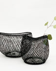 Kosuga Flower Basket Black - tortoise general store, hand woven bamboo flower basket