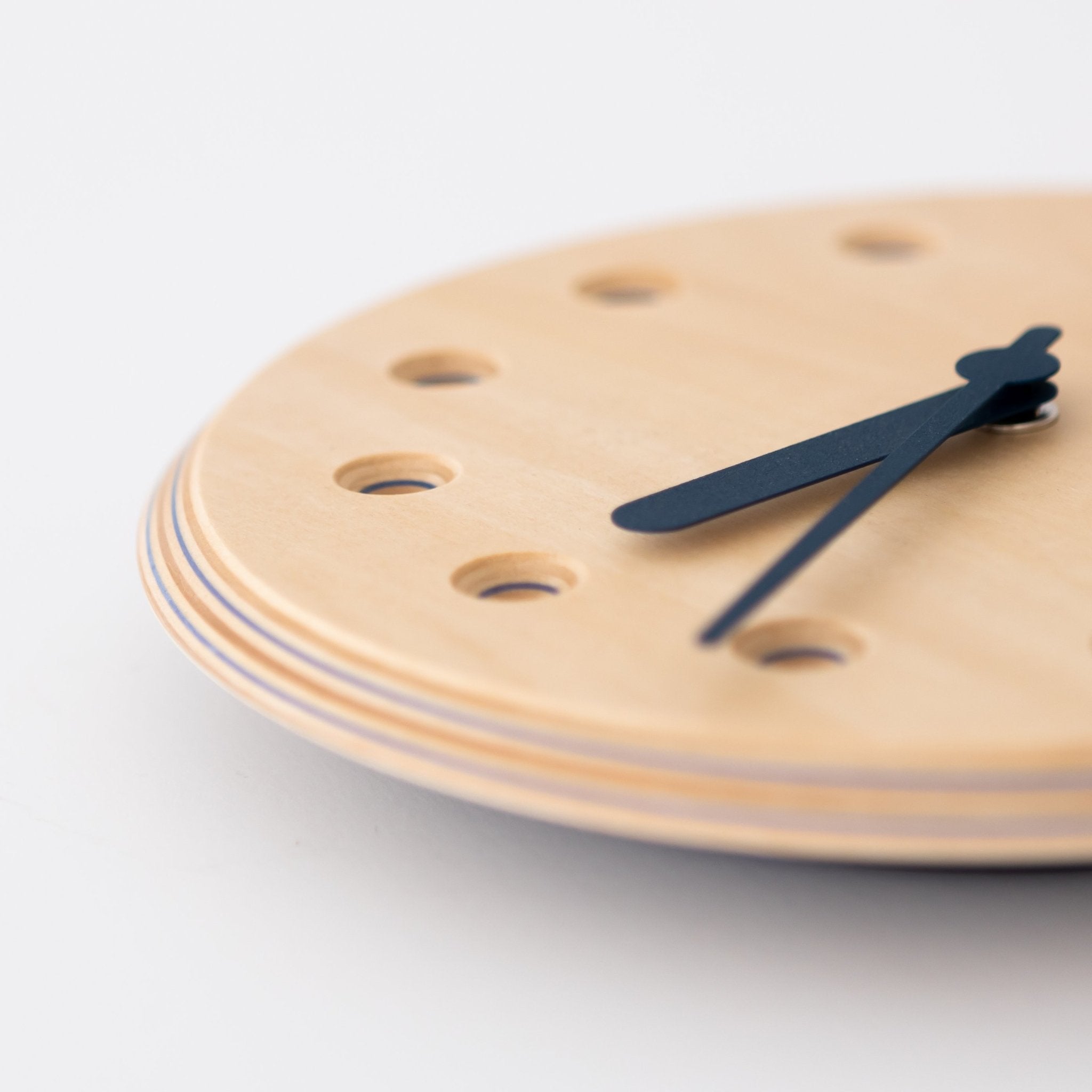 Lemnos Paper-Wood Dot Clock Navy DRL19 - tortoise general store