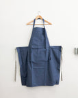 Light Blue Bibbed Apron (Hakui 6909-1) - tortoise general store