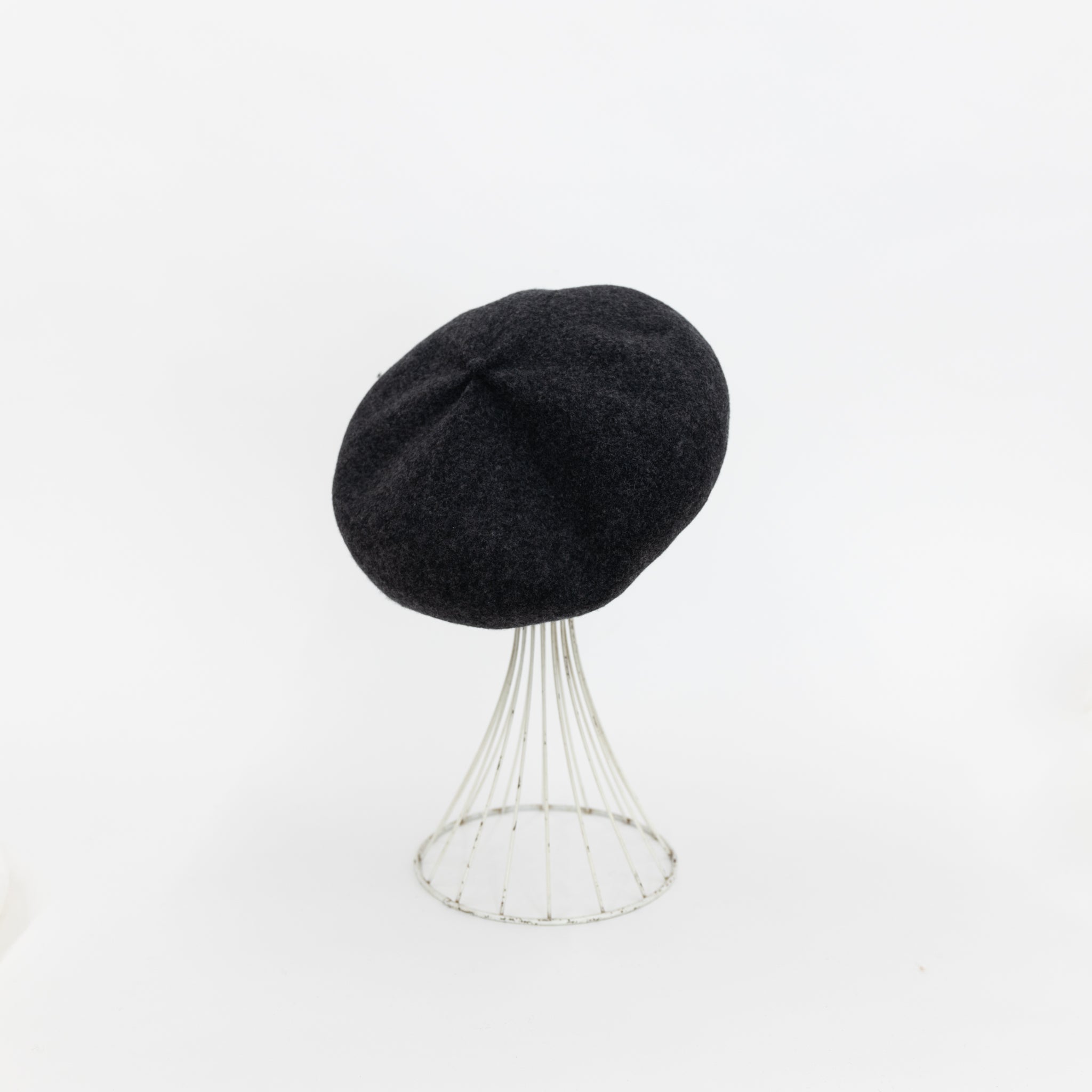 beret top gather ribーlamb wool