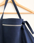 Navy Bibbed Apron by Hakui (Hakui 6915-1) - tortoise general store