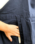 Navy Bibbed Apron by Hakui (Hakui 6915-1) - tortoise general store