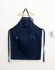 Navy Bibbed Apron by Hakui (Hakui 6915-1) - tortoise general store