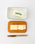 Noda Horo Enamel Butter Case with Wood Lid | Tortoise General Store