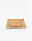 Orange Pine Natural Plywood Square Dish | Tortoise General Store