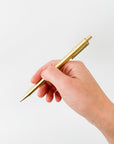 Picus Brass Retractable Pen - tortoise general store