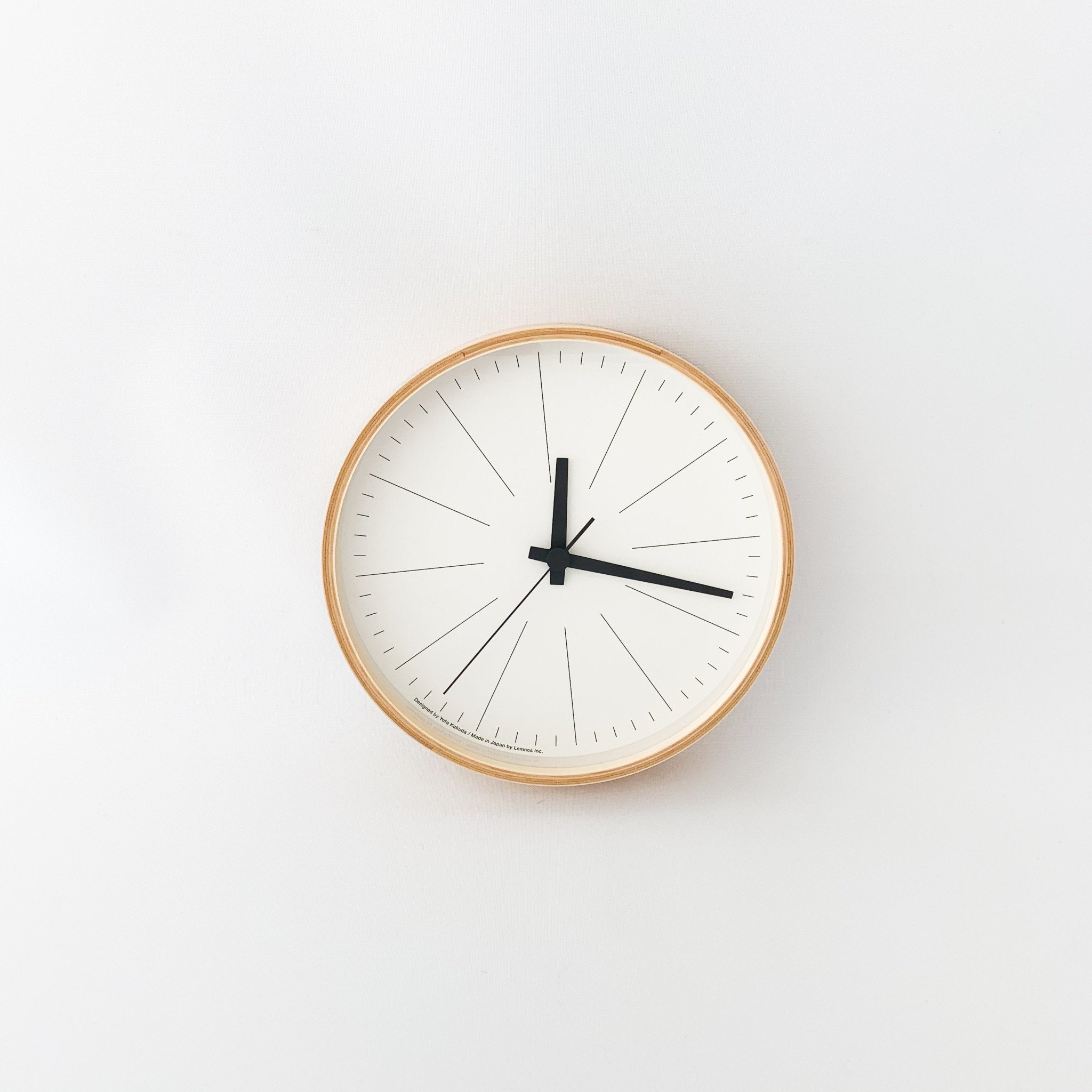 Lemnos Plywood Lines Clock YK21-13 | Tortoise General Store