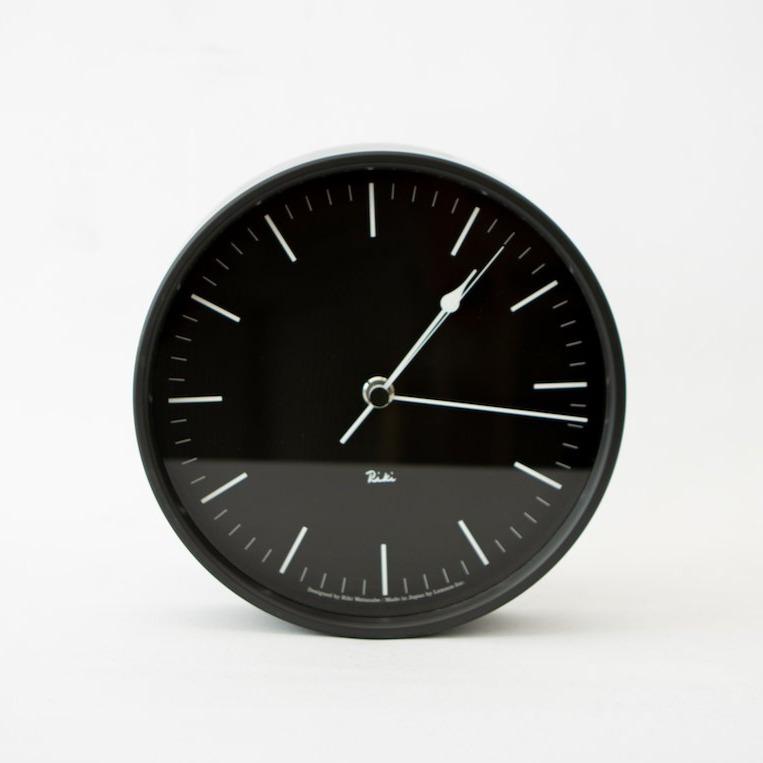 Riki Steel Clock Line WR08-24BK - tortoise general store