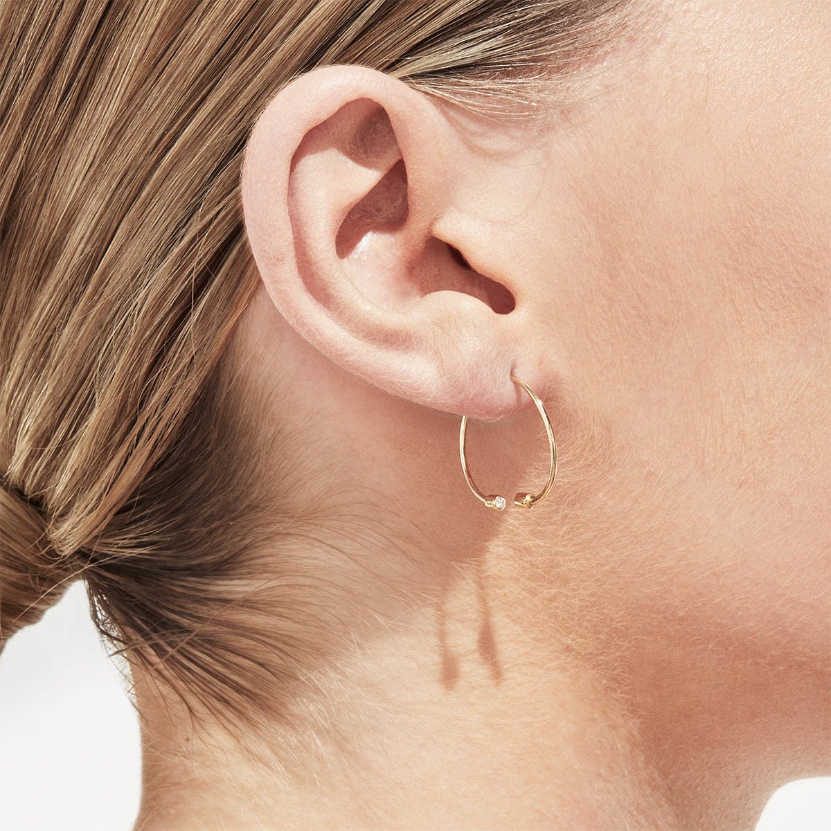 Shihara Diamond Twist Round Earring 02 | tortoise general store