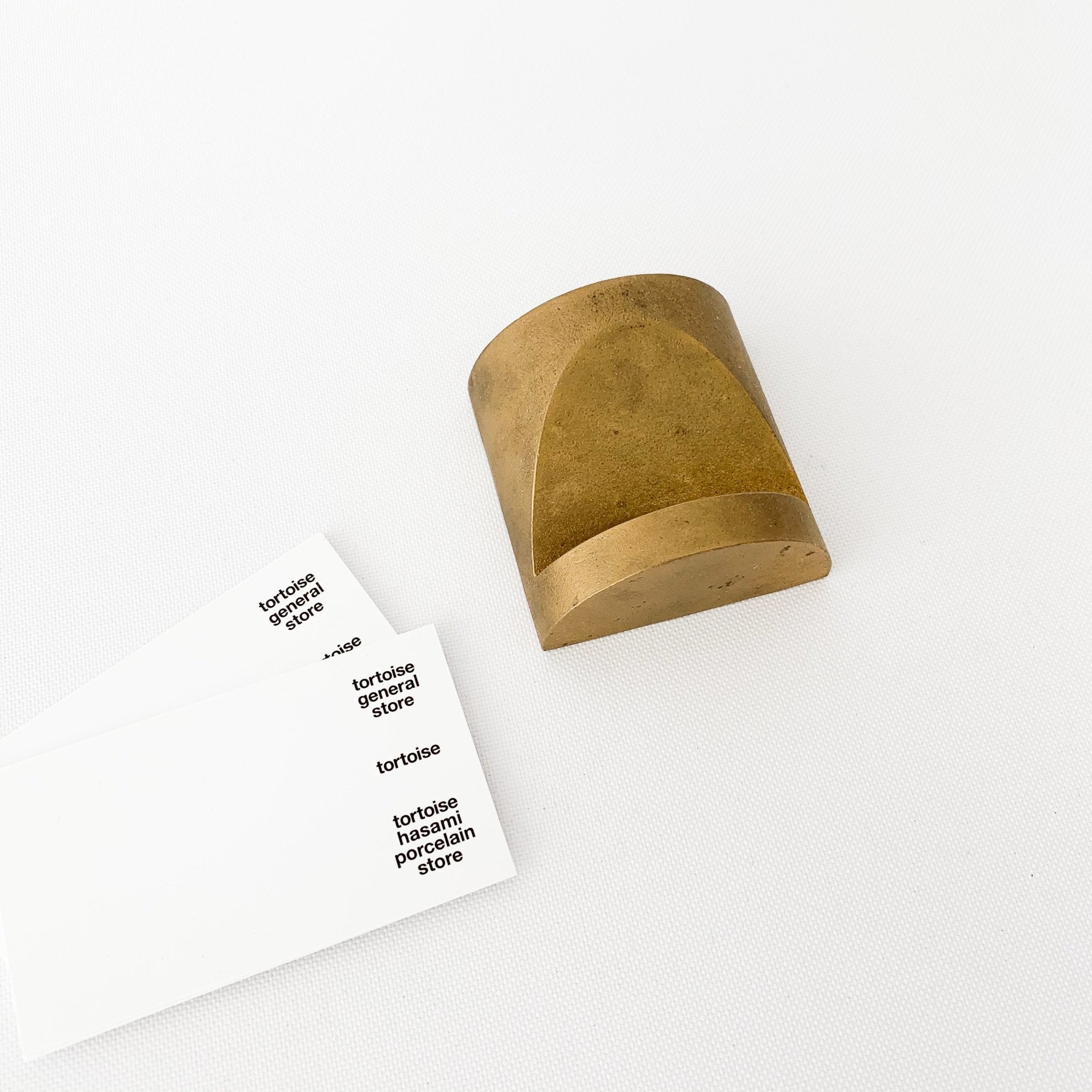 S/N Brass Card Holder (SN017) - tortoise general store