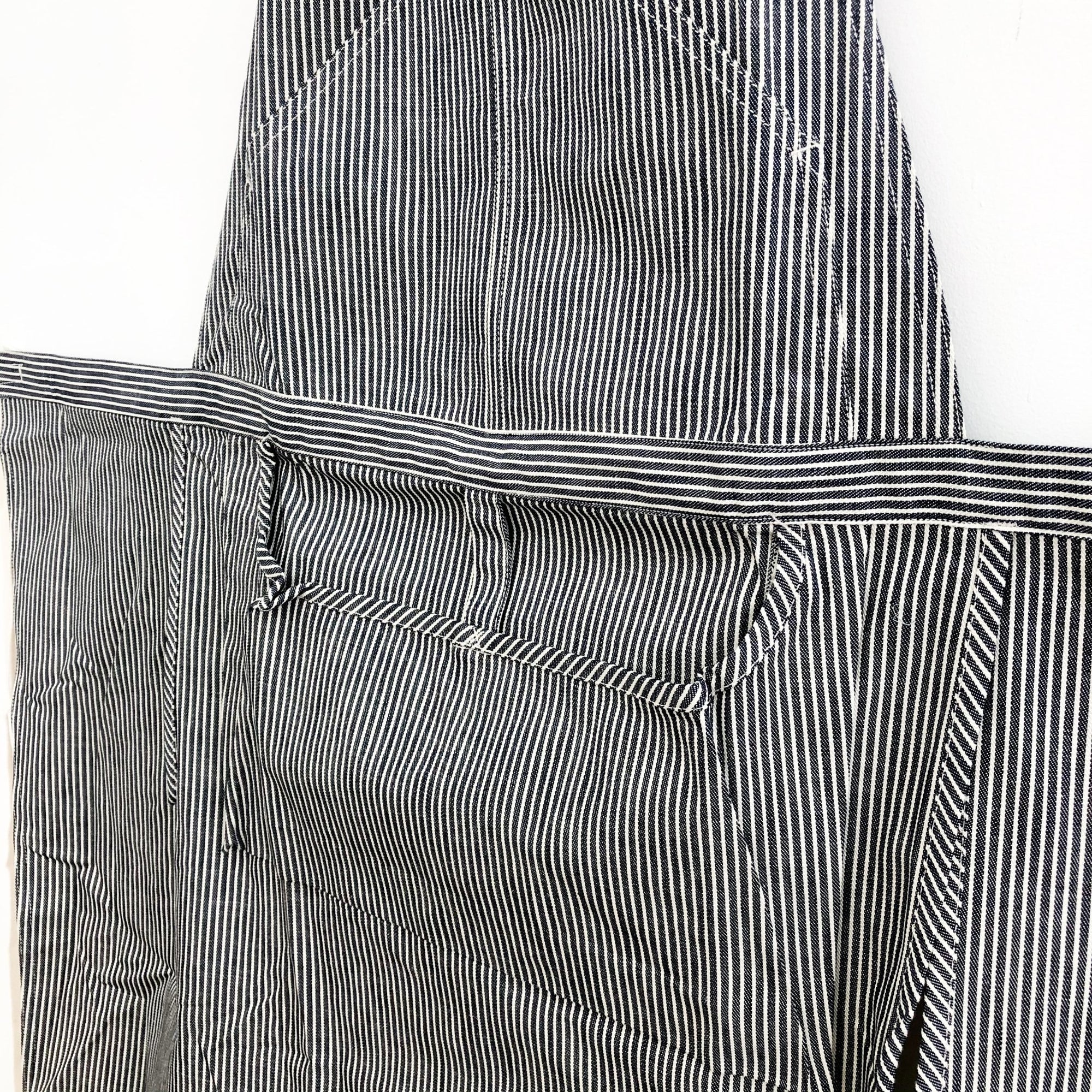 Striped Bibbed Apron by Hakui (Hakui 6869-1) - tortoise general store