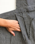 Striped Bibbed Apron by Hakui (Hakui 6869-1) - tortoise general store