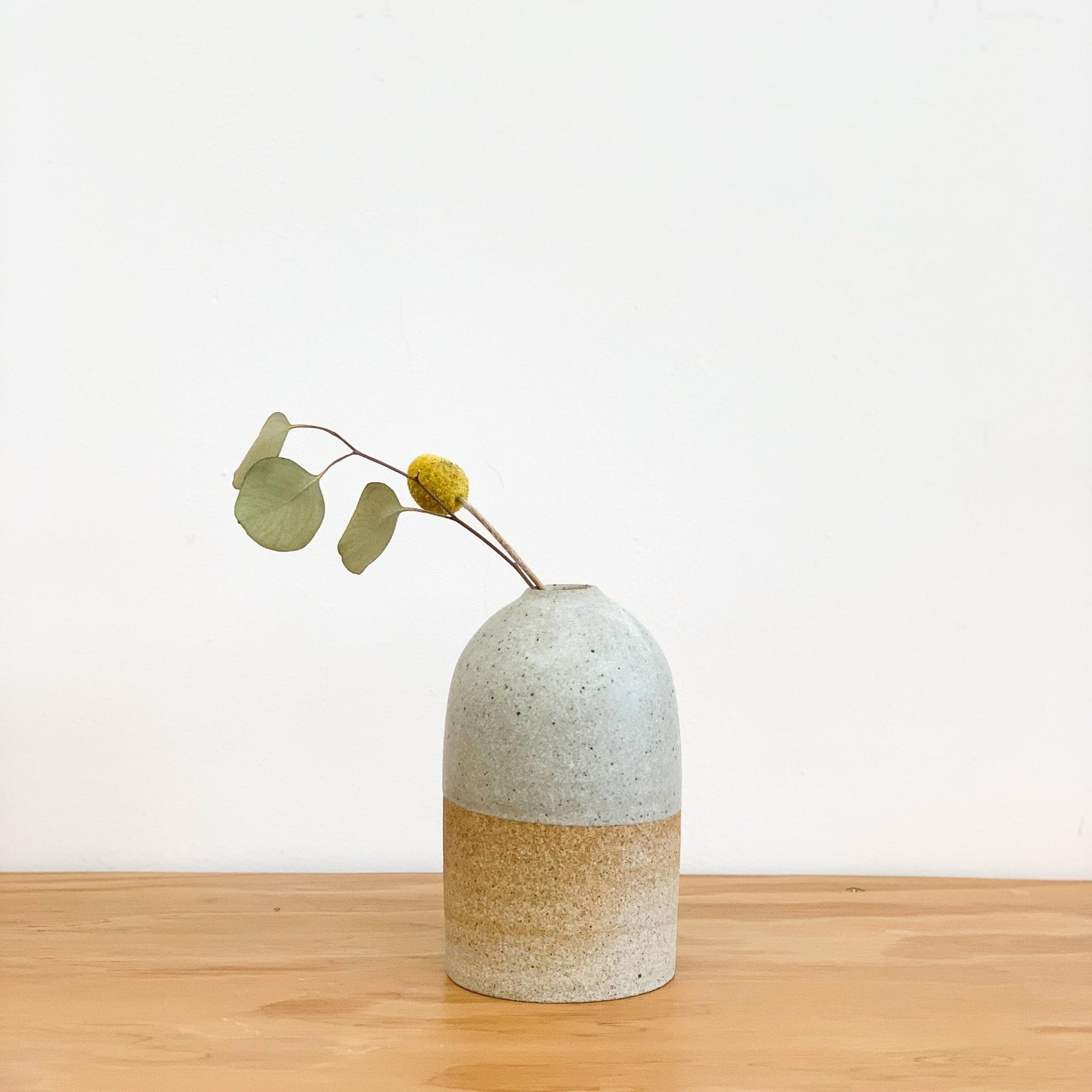 Organic, rounded bud vases by LA based ceramicist Tomoko Morisaki
