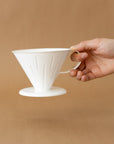 White Enamel Coffee Dripper - tortoise general store